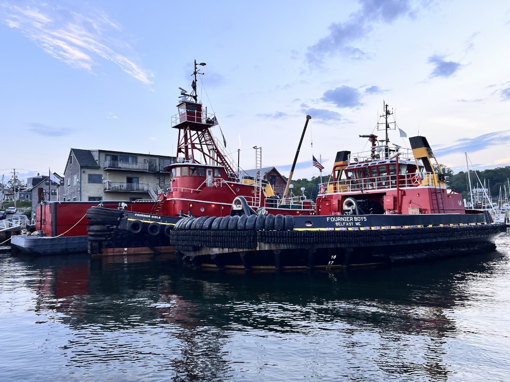 Two iconic Belfast Harbor tugboats